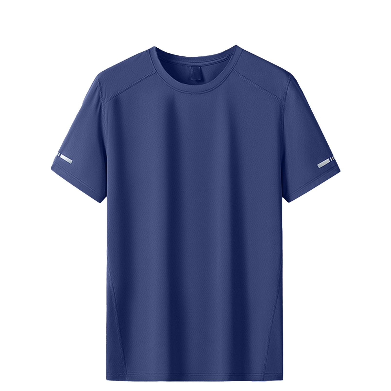 thumbnail image 1 of Camiseta de manga corta de seda helada para hombre: camiseta informal elástica, transpirable y de secado rápido para el verano, cómoda para practicar deporte y relajarse, 1 of 8